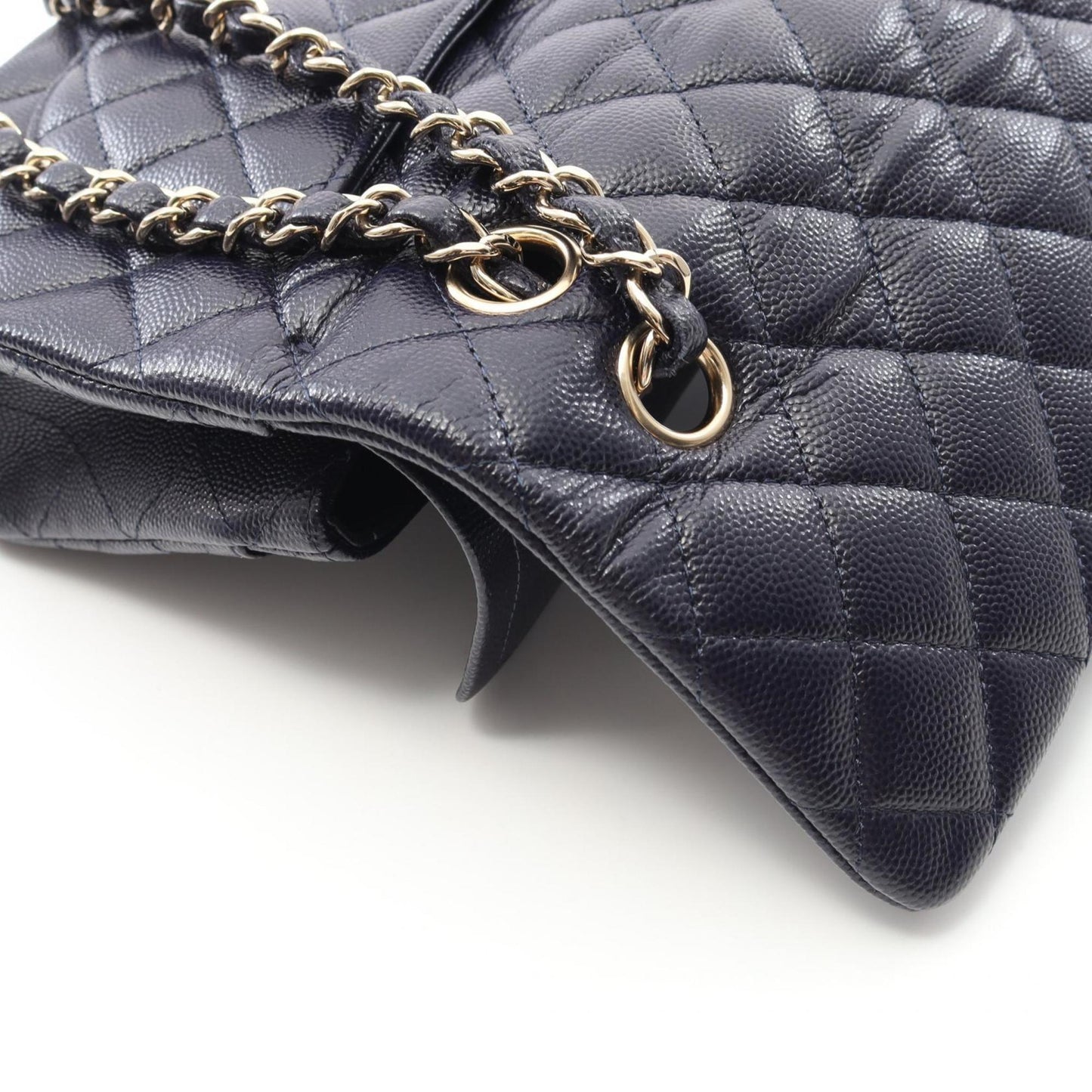 Chanel Calfskin Blue Shoulder Bags