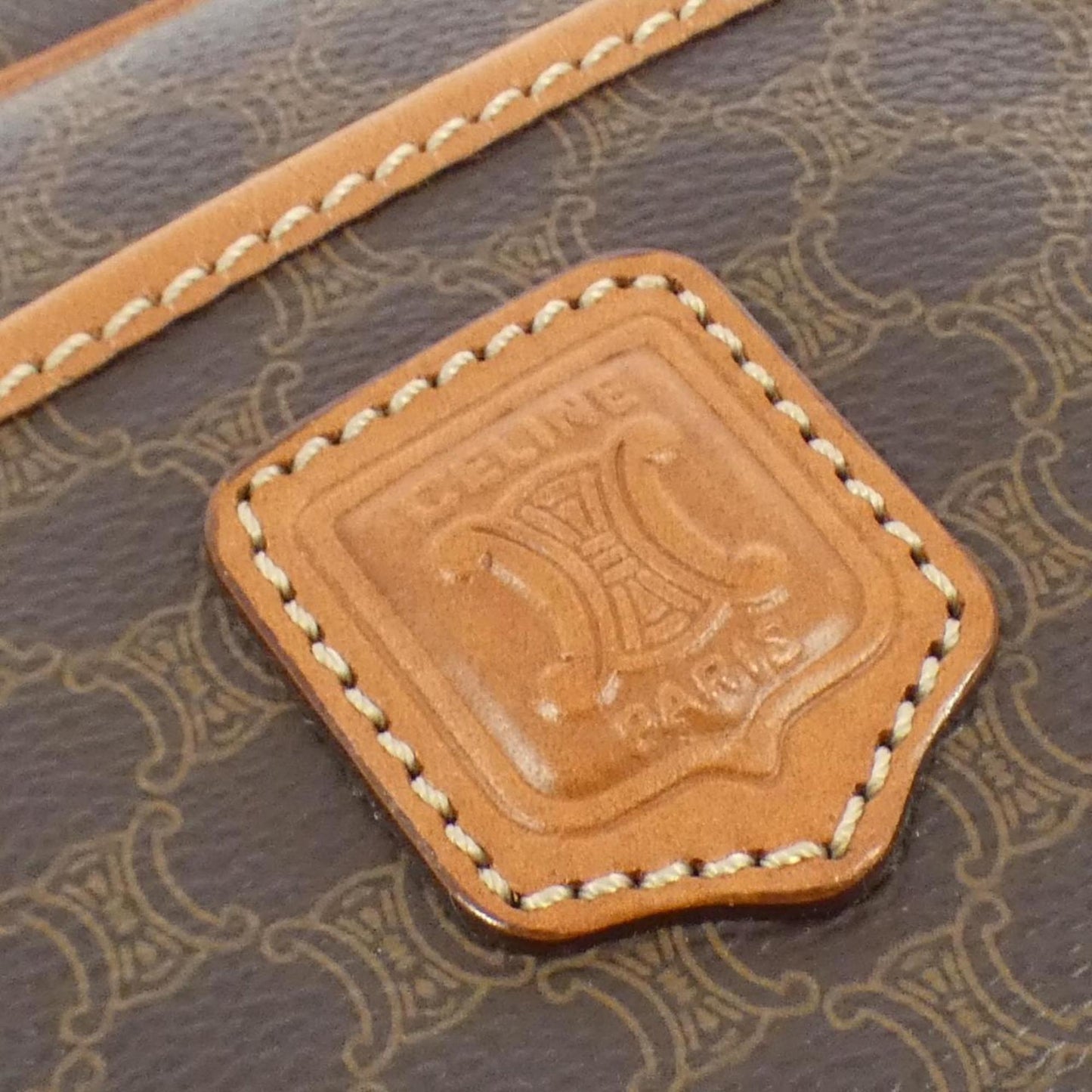 Celine Coated Canvas Brown Handbags