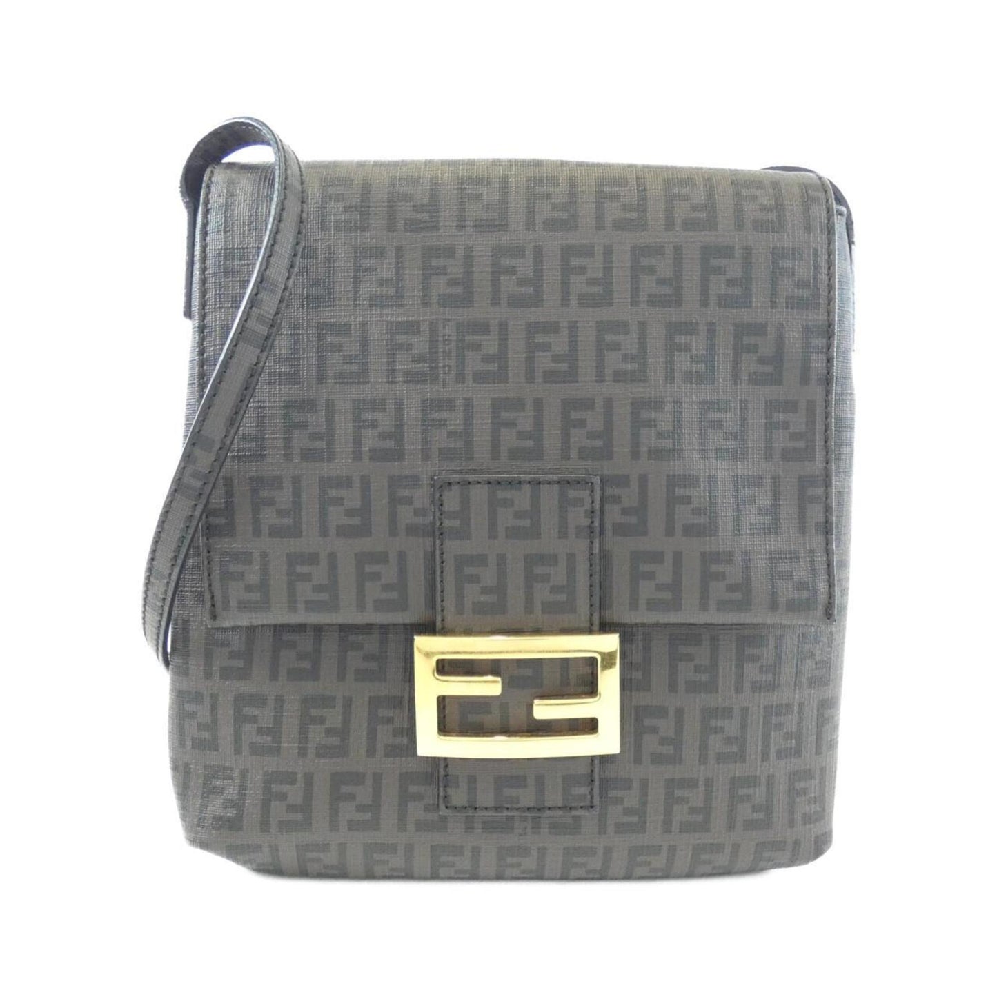Fendi Coated Canvas Brown Shoulder Bags
