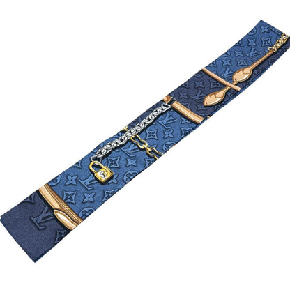 Louis Vuitton Silk Blue Scarves