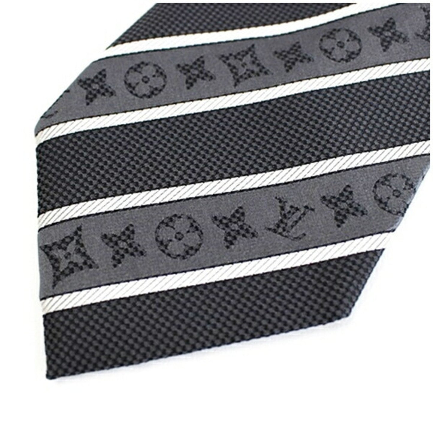 Louis Vuitton Silk Gray Ties