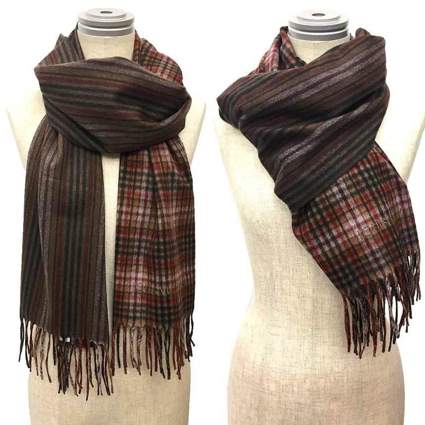 Louis Vuitton Cashmere Brown Scarves