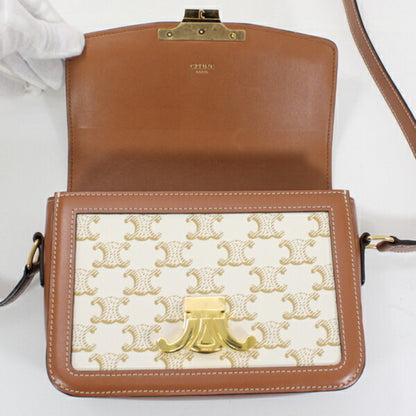 Celine Canvas Brown Shoulder Bags