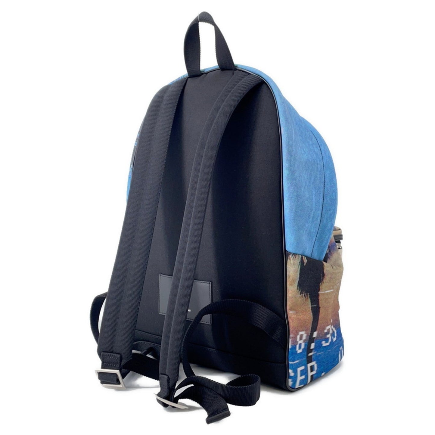 Saint Laurent Nylon Blue Backpacks