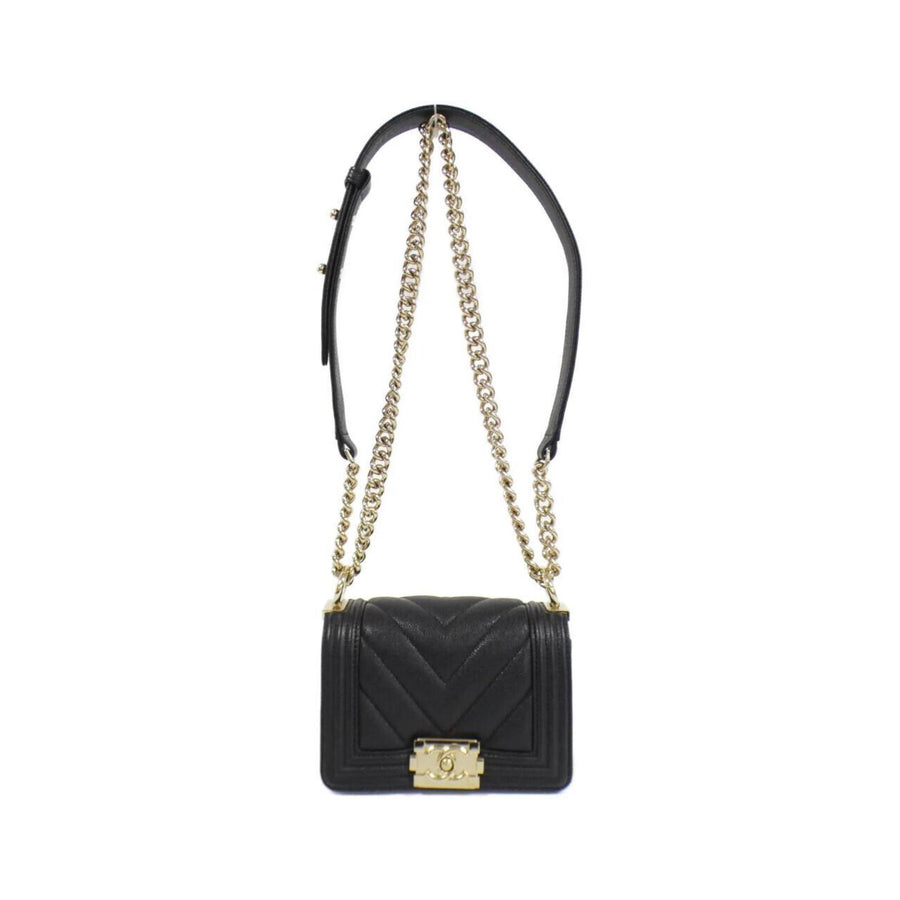 Chanel Calfskin Black Shoulder Bags