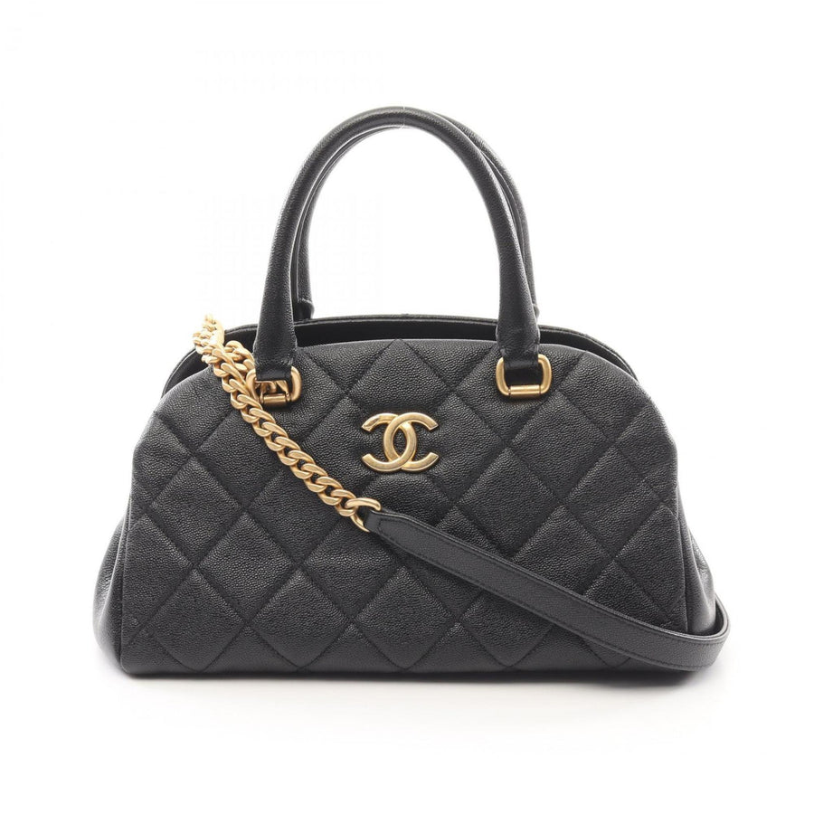 Chanel Calfskin Black Shoulder Bags