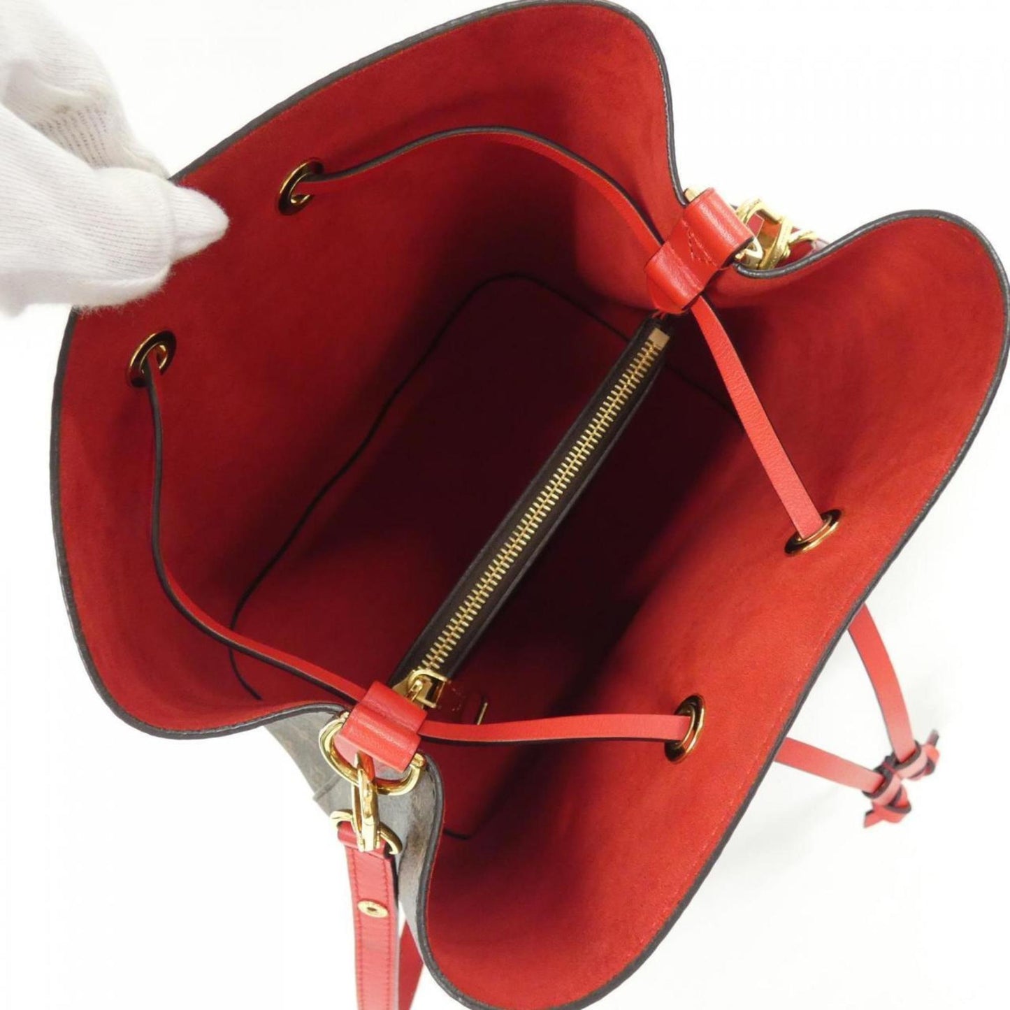 Louis Vuitton Coated Canvas Red Shoulder Bags