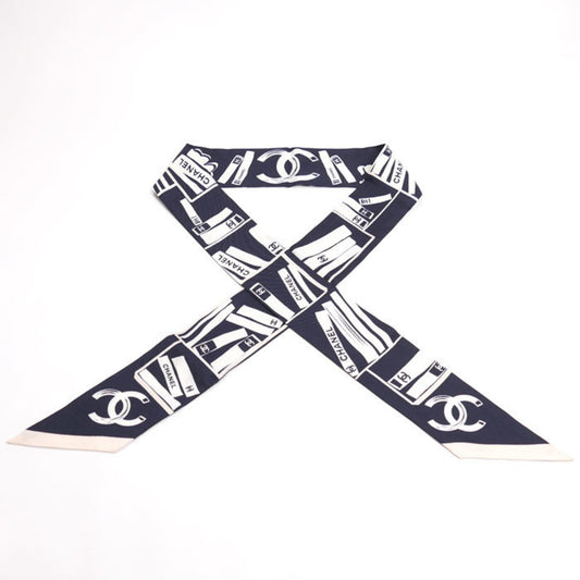 Chanel Silk Blue Scarves