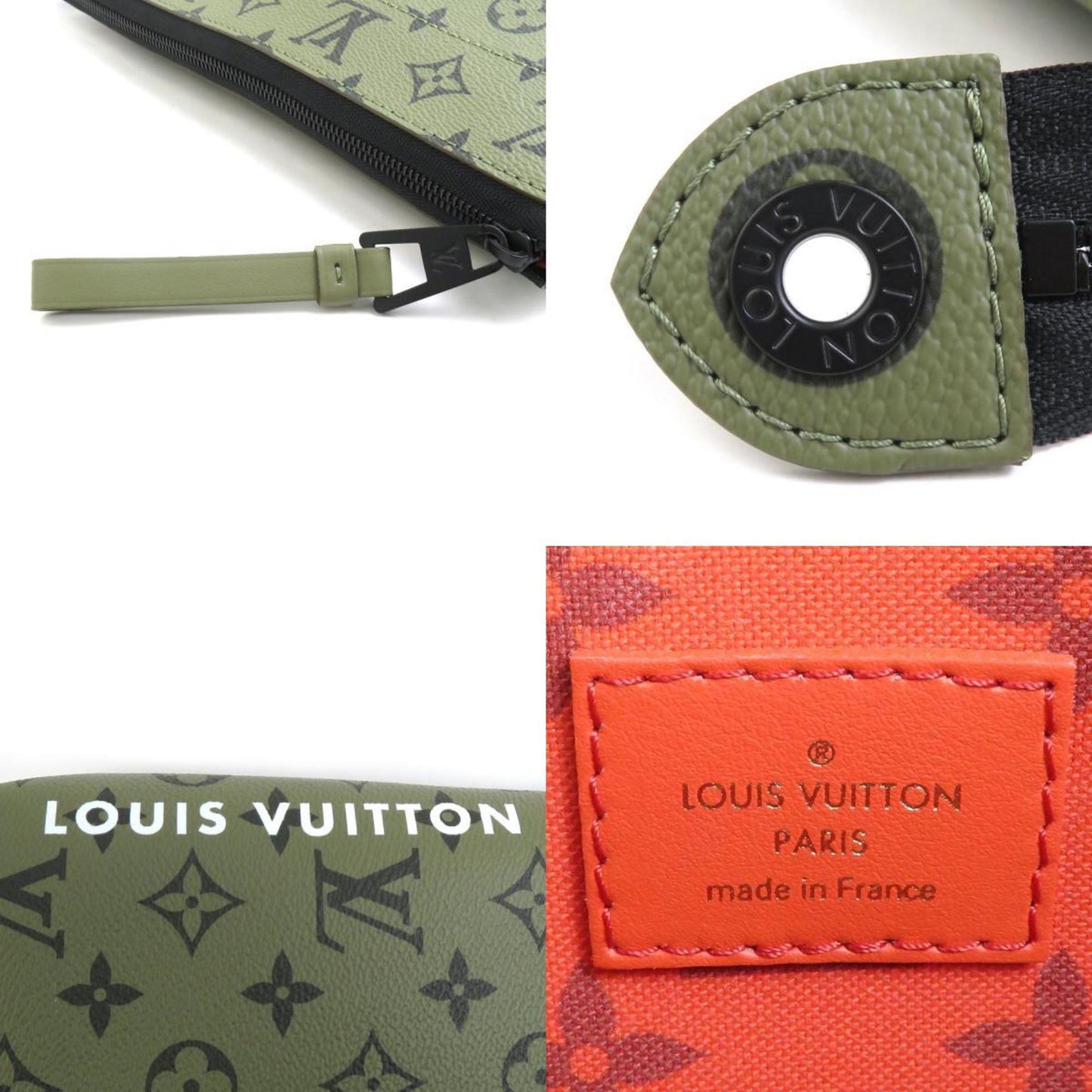 Louis Vuitton Monogram Canvas Green Clutch Bags