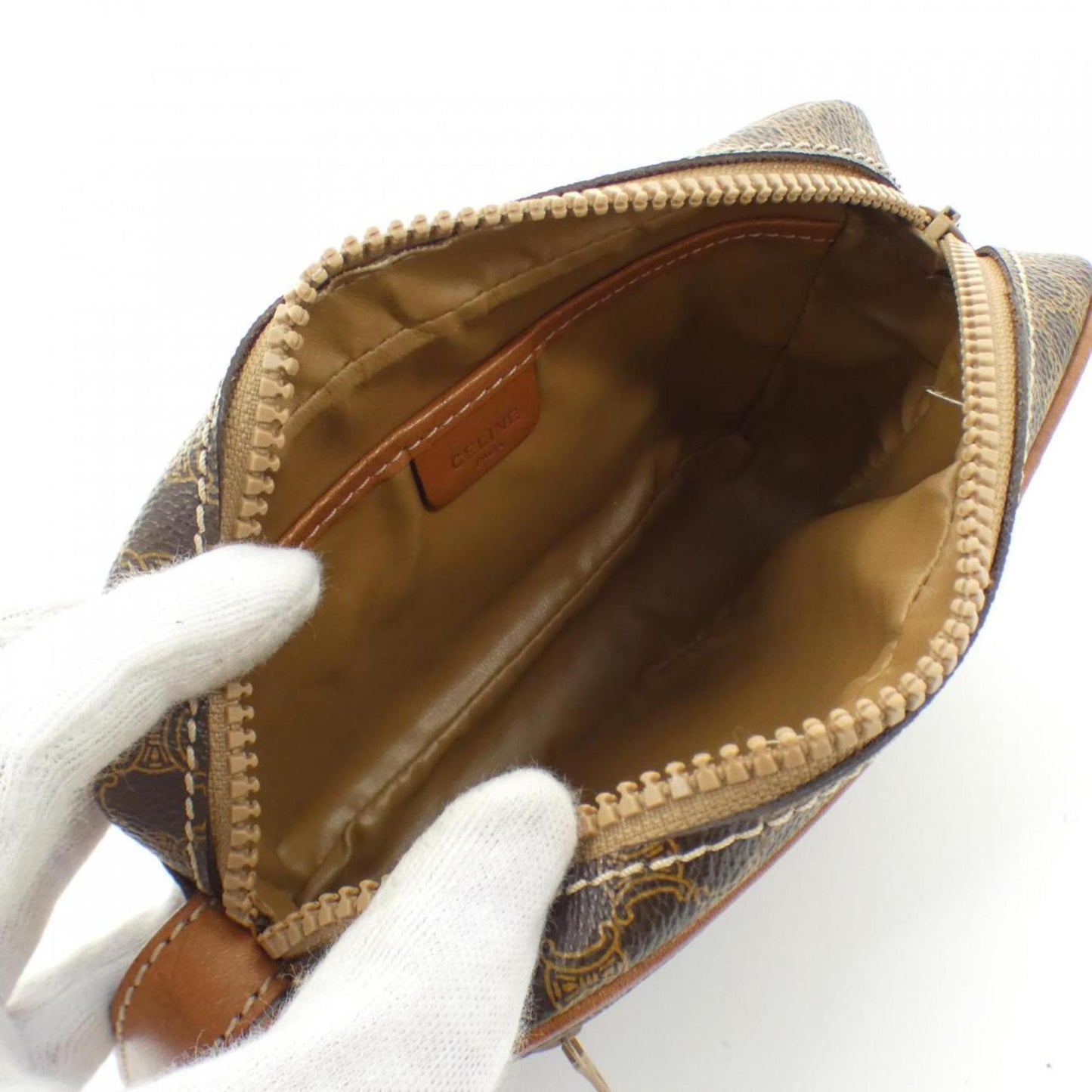 Celine Coated Canvas Brown Handbags