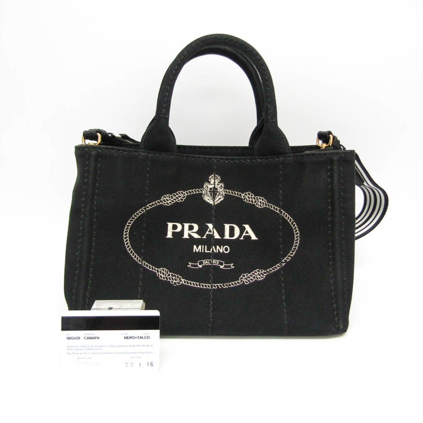 Prada Denim Black Handbags