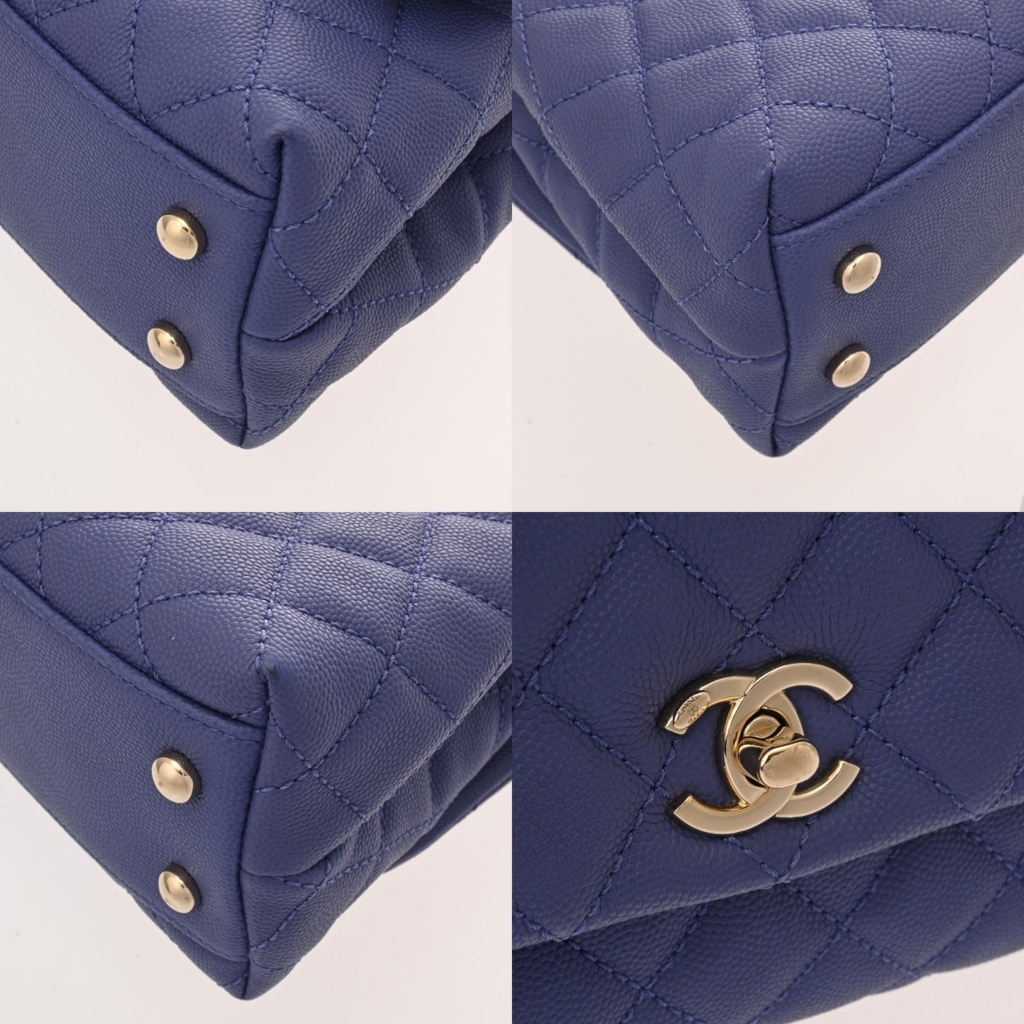 Chanel Calfskin Purple Handbags