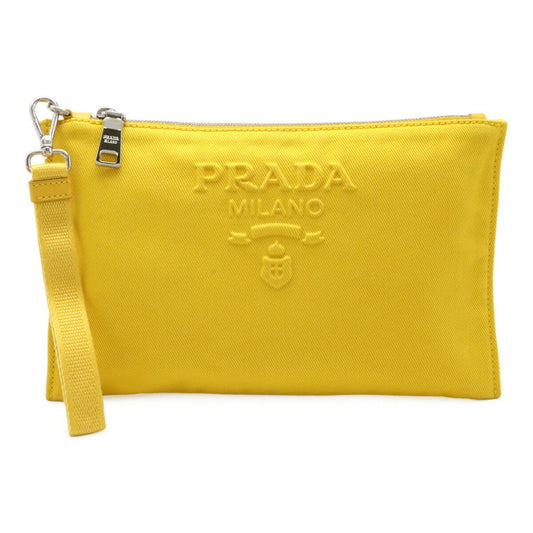 Prada Canvas Yellow Clutch Bags