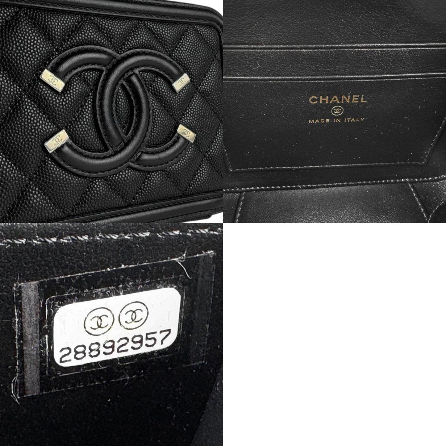 Chanel Caviar Black Shoulder Bags