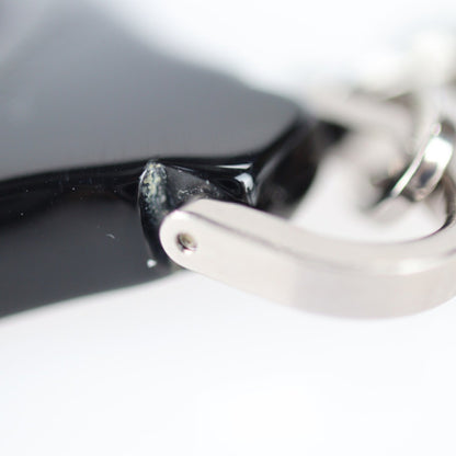 Louis Vuitton Glossy Material Black Key Rings