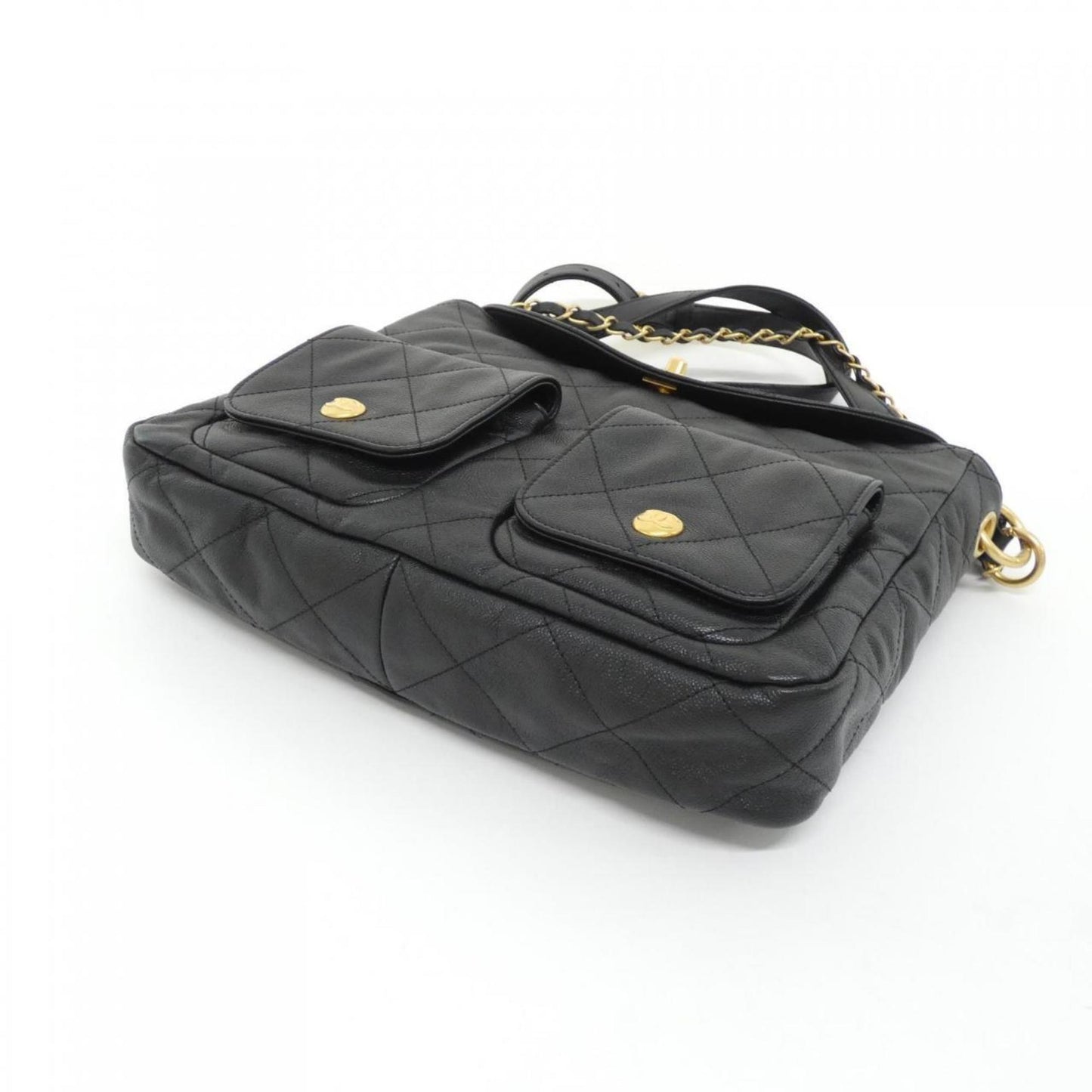 Chanel Calfskin Black Shoulder Bags