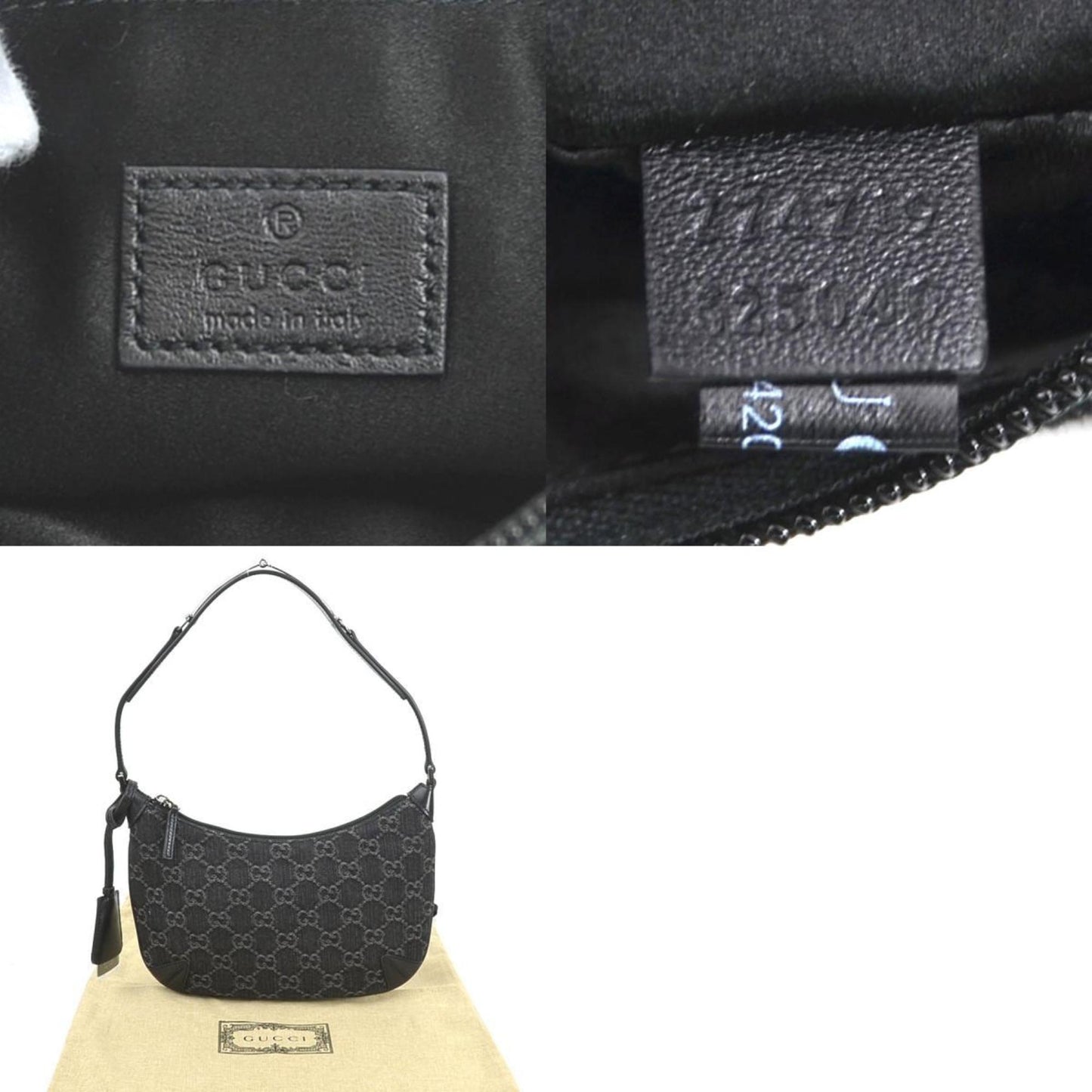 Gucci Denim Black Shoulder Bags