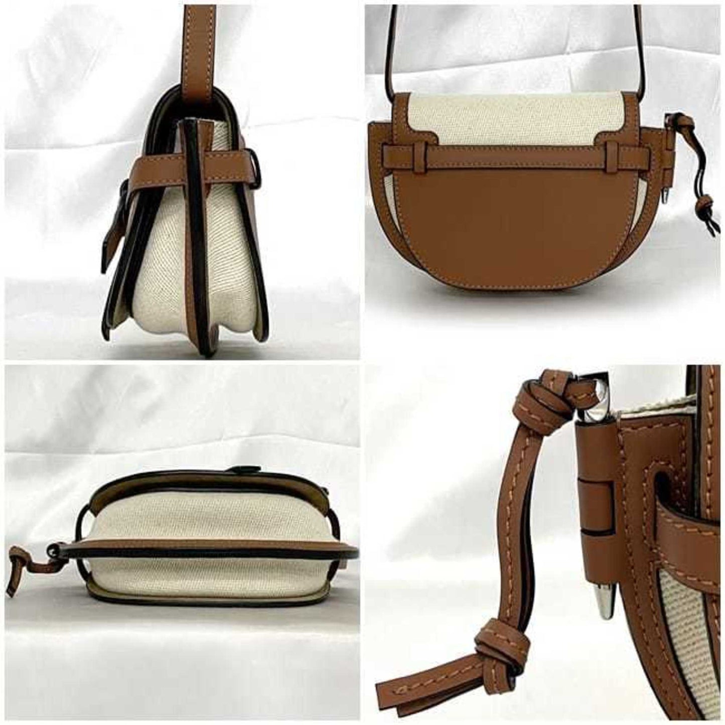 Loewe Canvas Brown Shoulder Bags