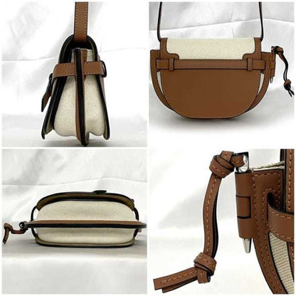 Loewe Canvas Brown Shoulder Bags