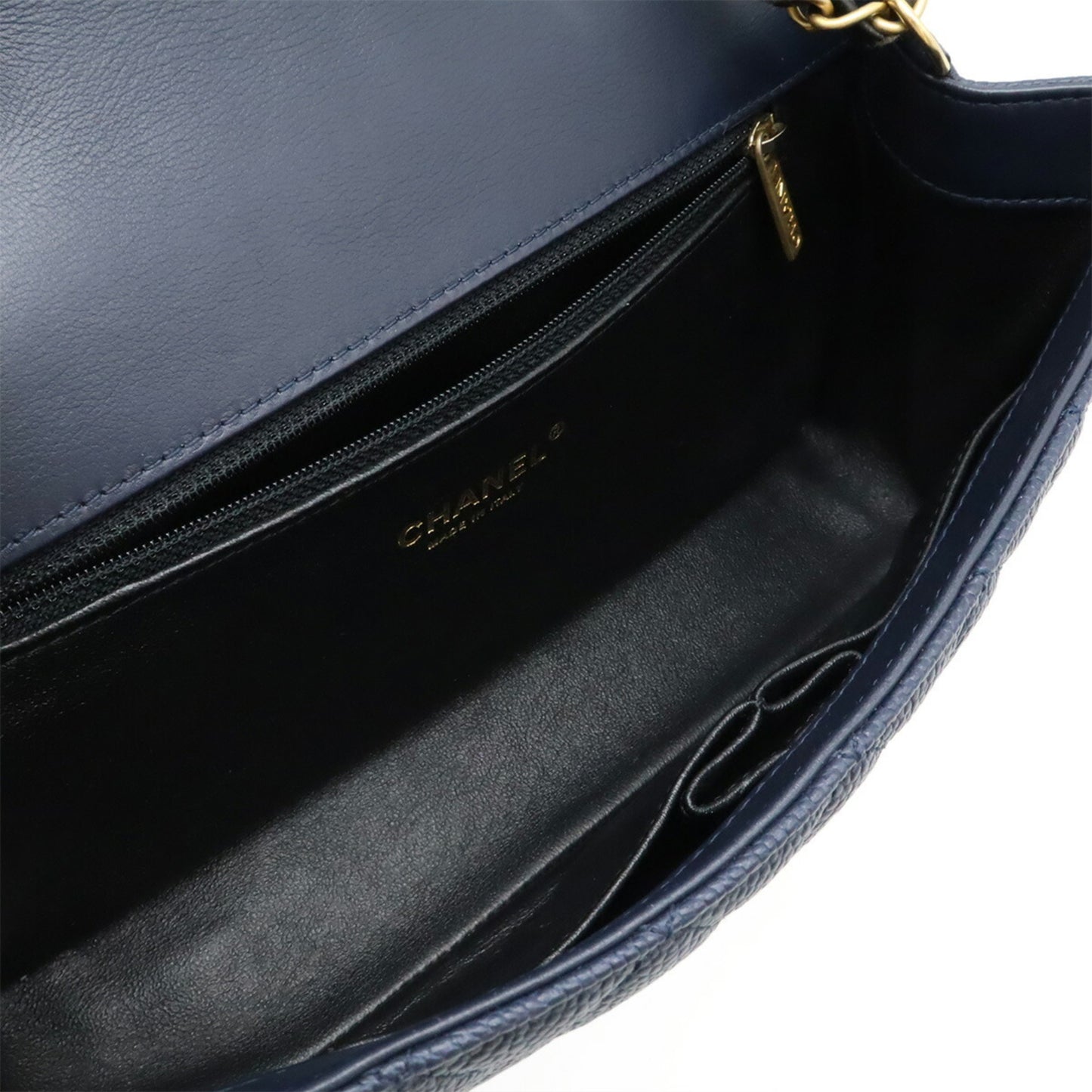 Chanel Calfskin Blue Shoulder Bags