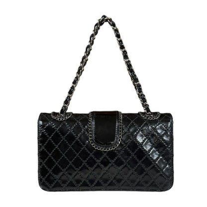 Chanel Patent Black Shoulder Bags