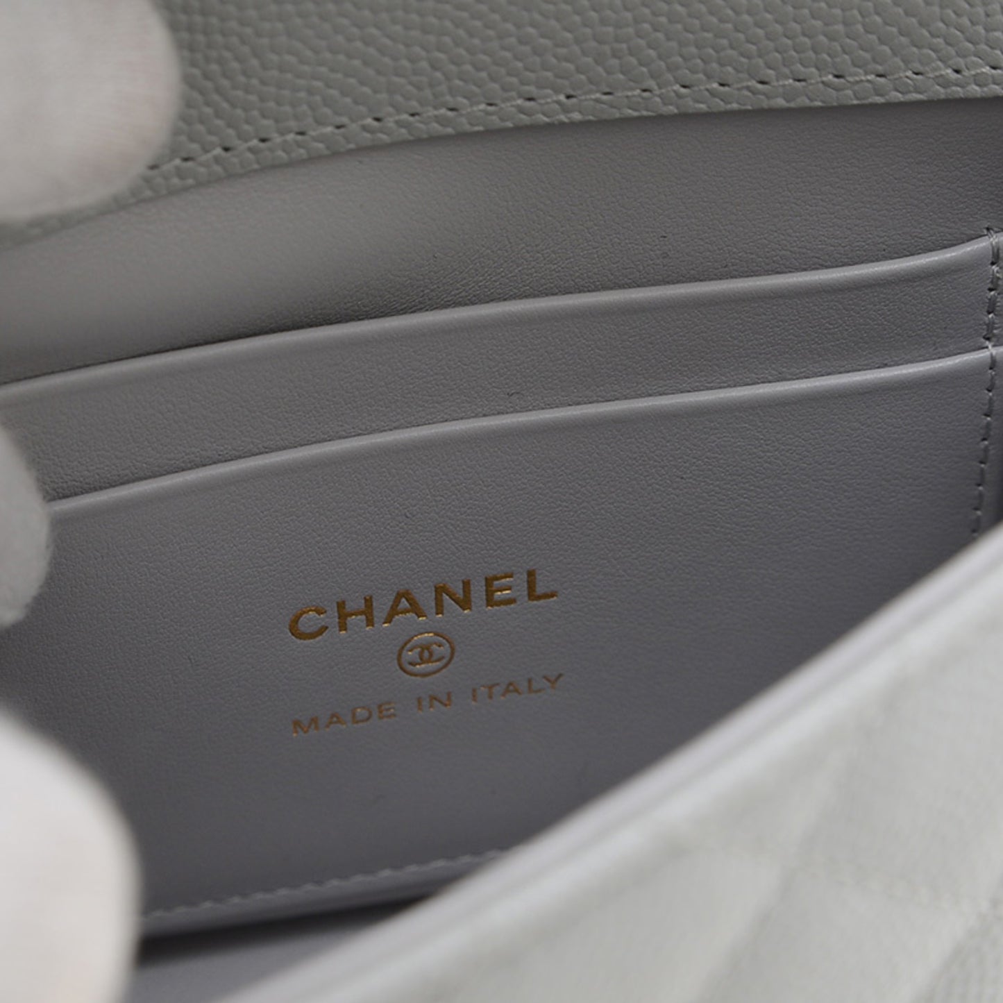 Chanel Calfskin Gray Handbags