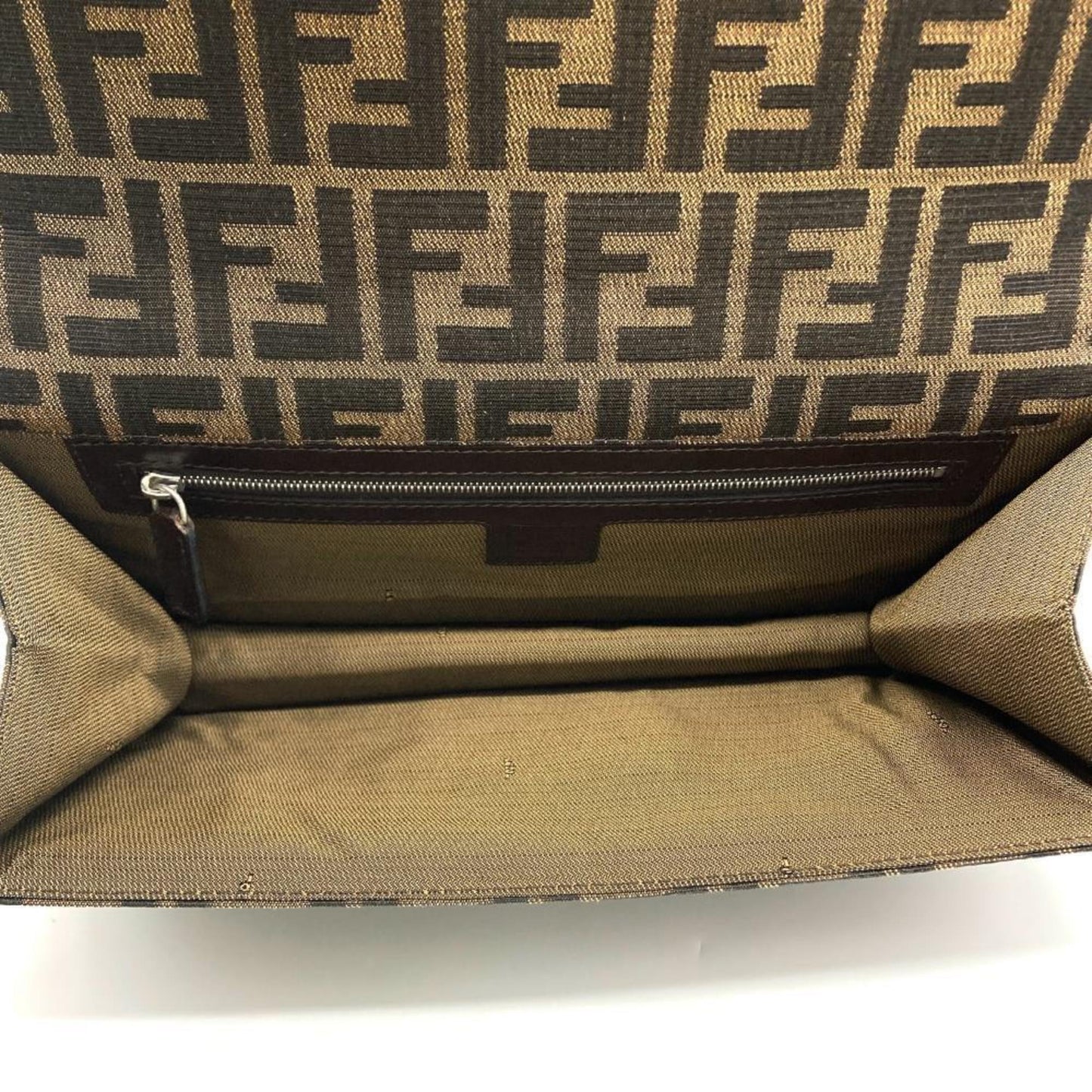 Fendi Woven Fabric Green Shoulder Bags