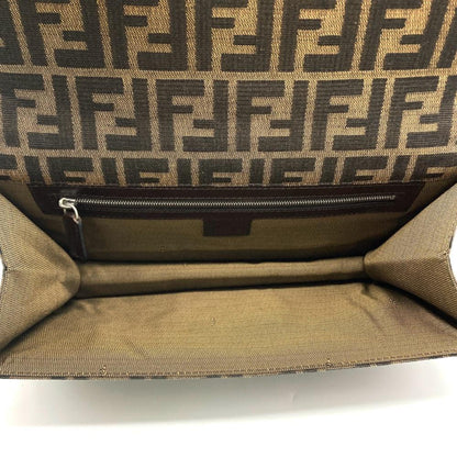 Fendi Woven Fabric Green Shoulder Bags