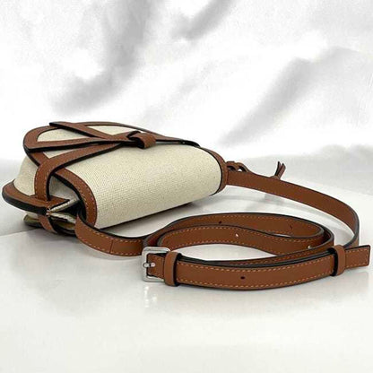 Loewe Canvas Brown Shoulder Bags