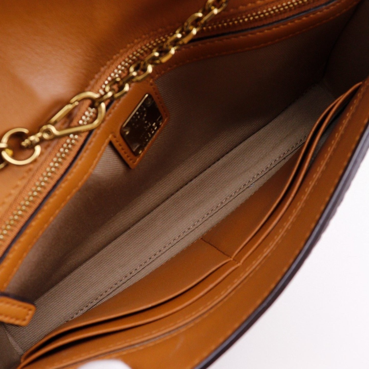 Mcm Pvc Brown Shoulder Bags