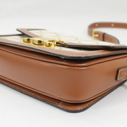 Celine Canvas Brown Shoulder Bags