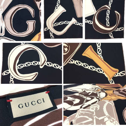 Gucci Silk Brown Scarves