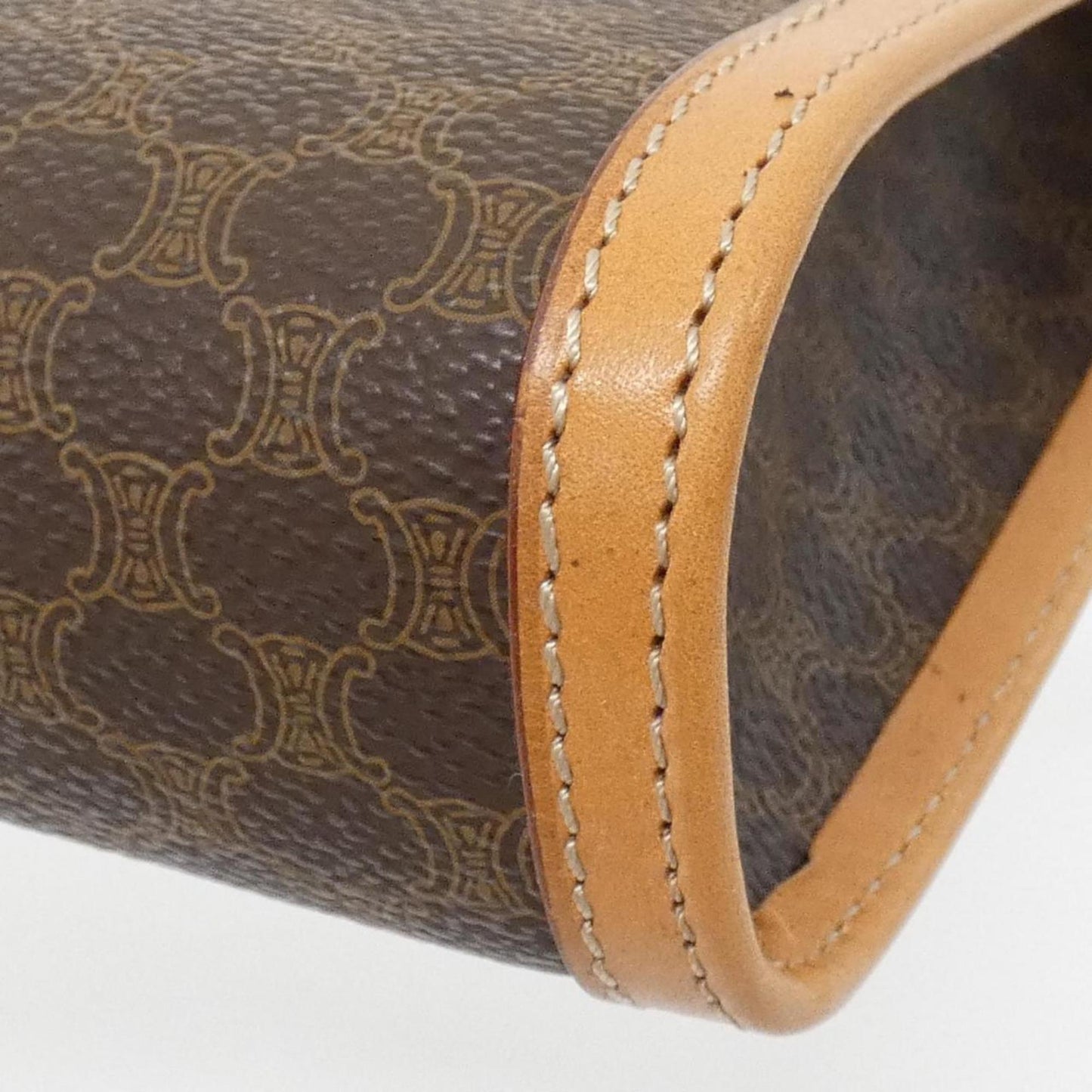 Celine Coated Canvas Brown Clutch Bags