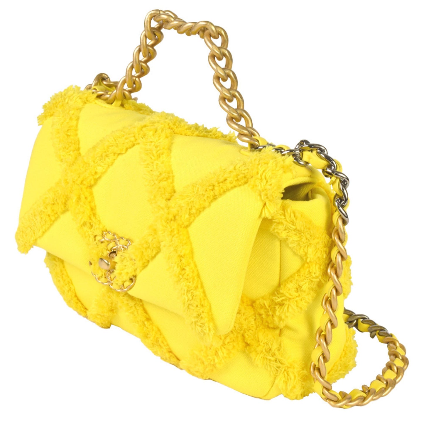 Chanel Canvas Yellow Shoulder Bags
