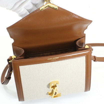 Saint Laurent Canvas Brown Shoulder Bags