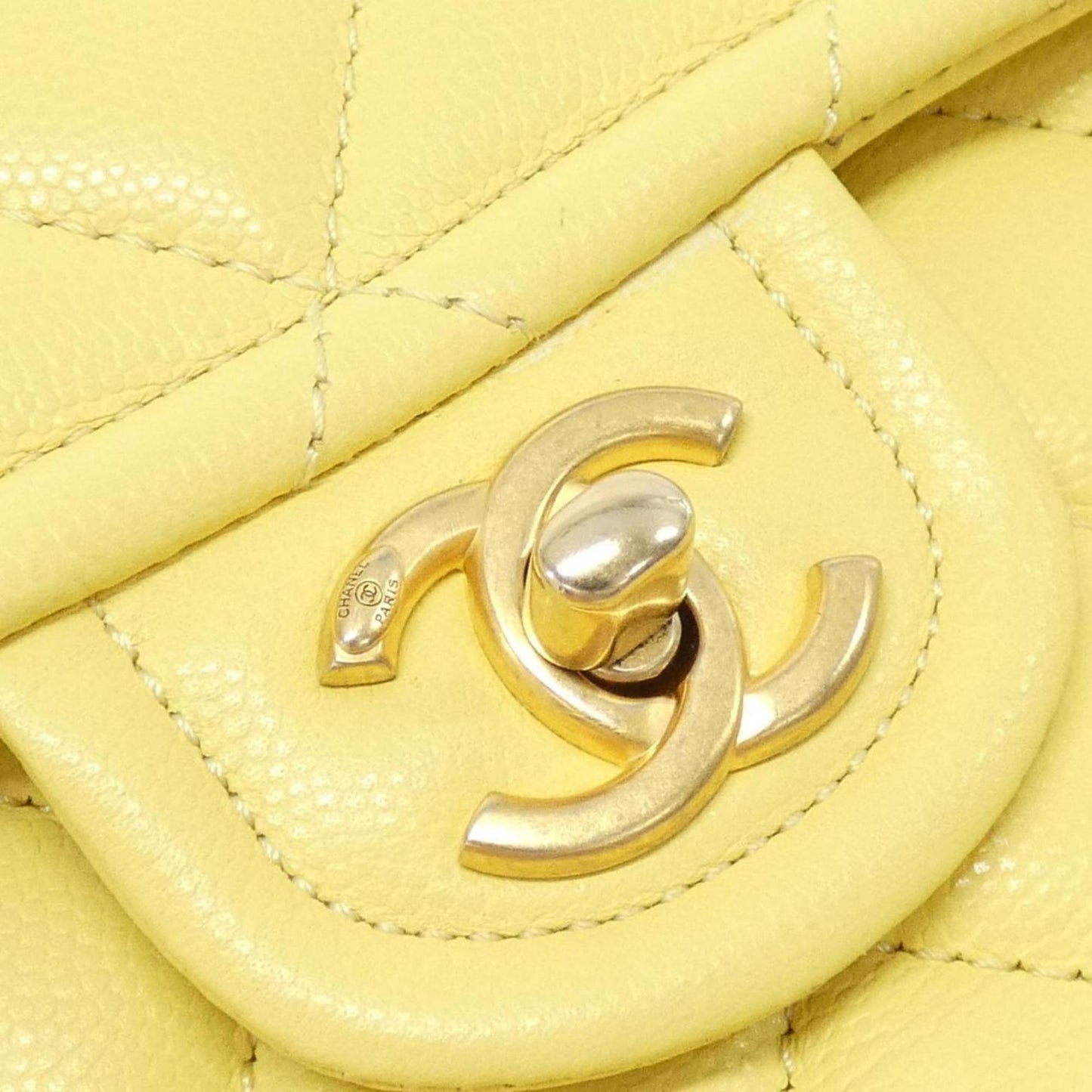 Chanel Calfskin Yellow Shoulder Bags