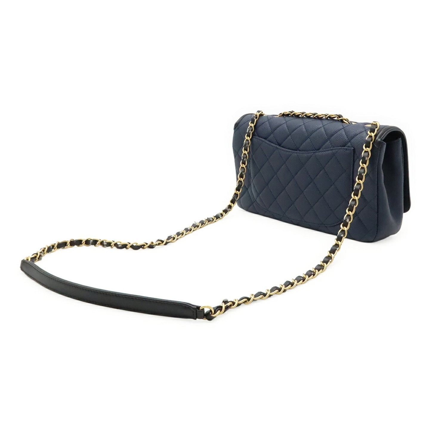 Chanel Calfskin Blue Shoulder Bags