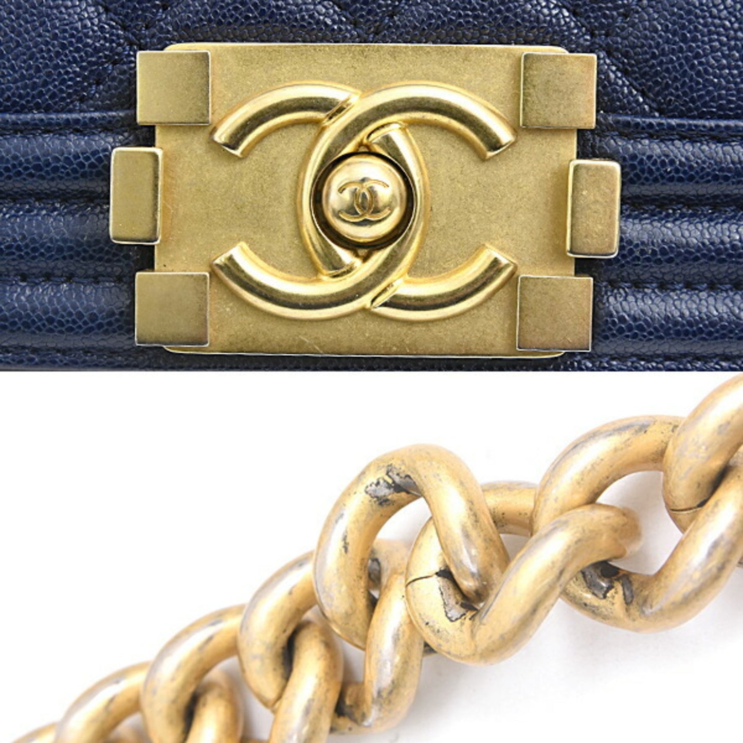 Chanel Calfskin Blue Shoulder Bags
