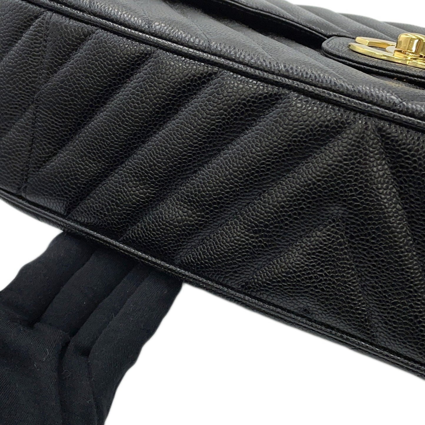Chanel Calfskin Black Shoulder Bags