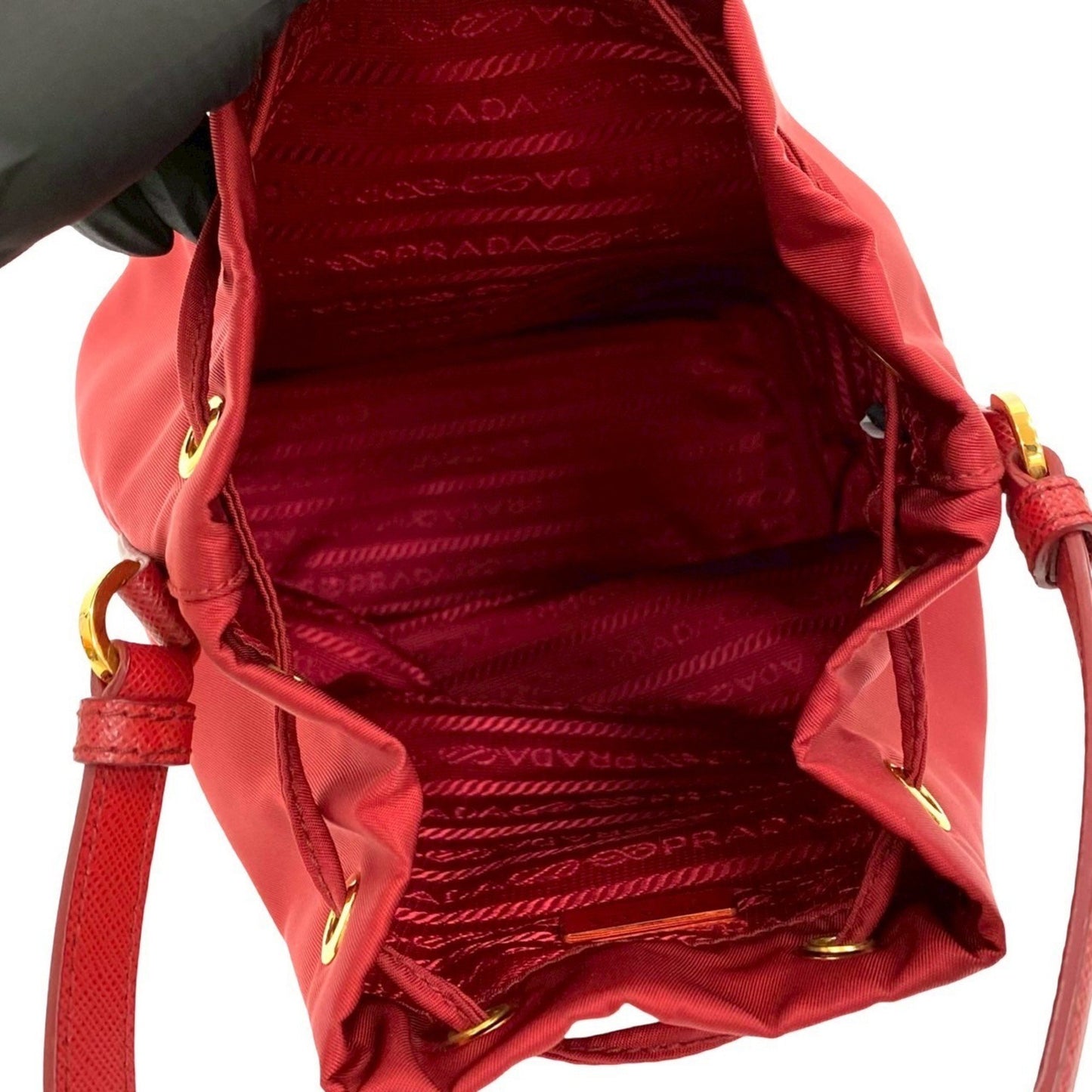 Prada Nylon Red Handbags