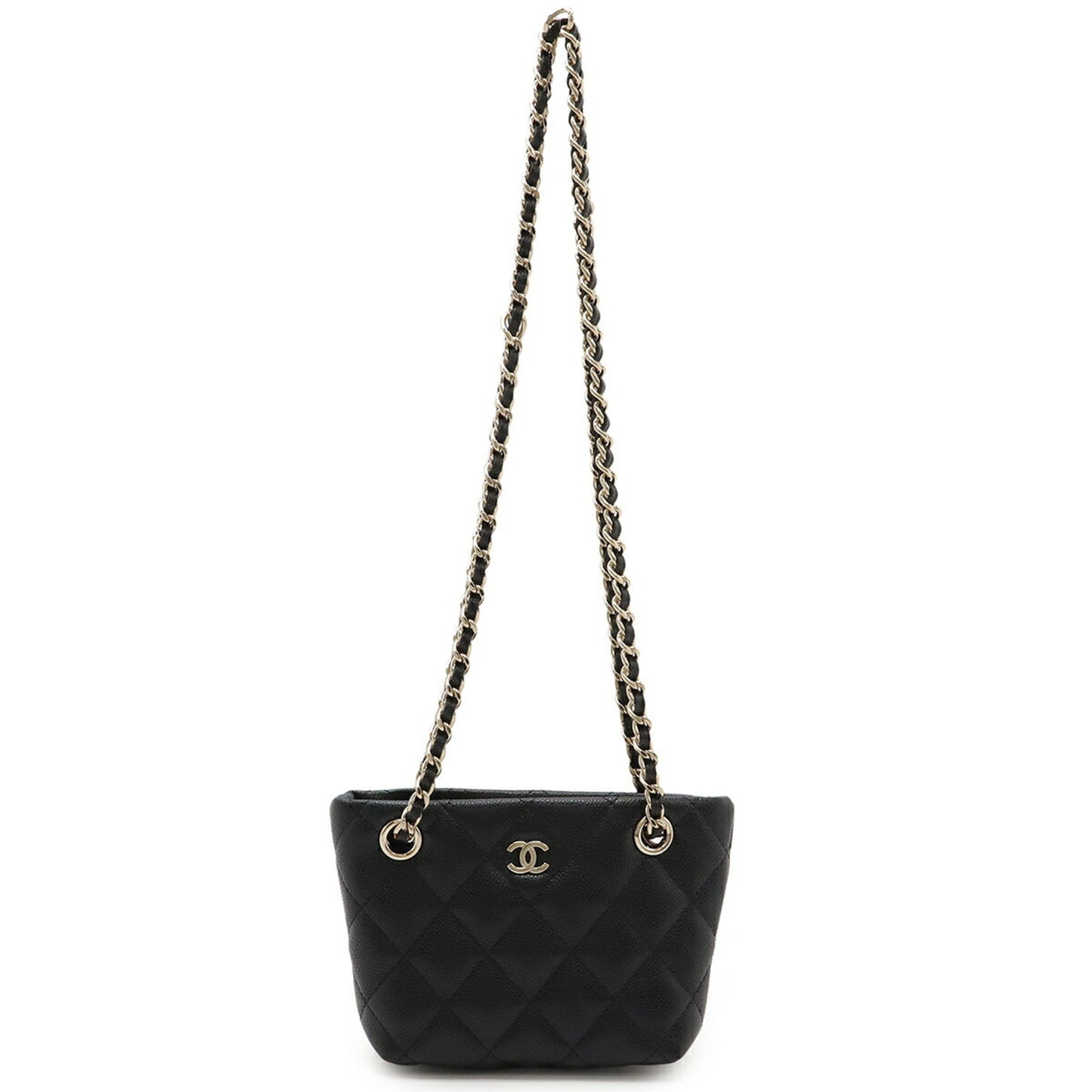 Chanel Calfskin Black Shoulder Bags