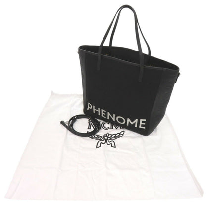 Mcm Canvas Black Tote Bags