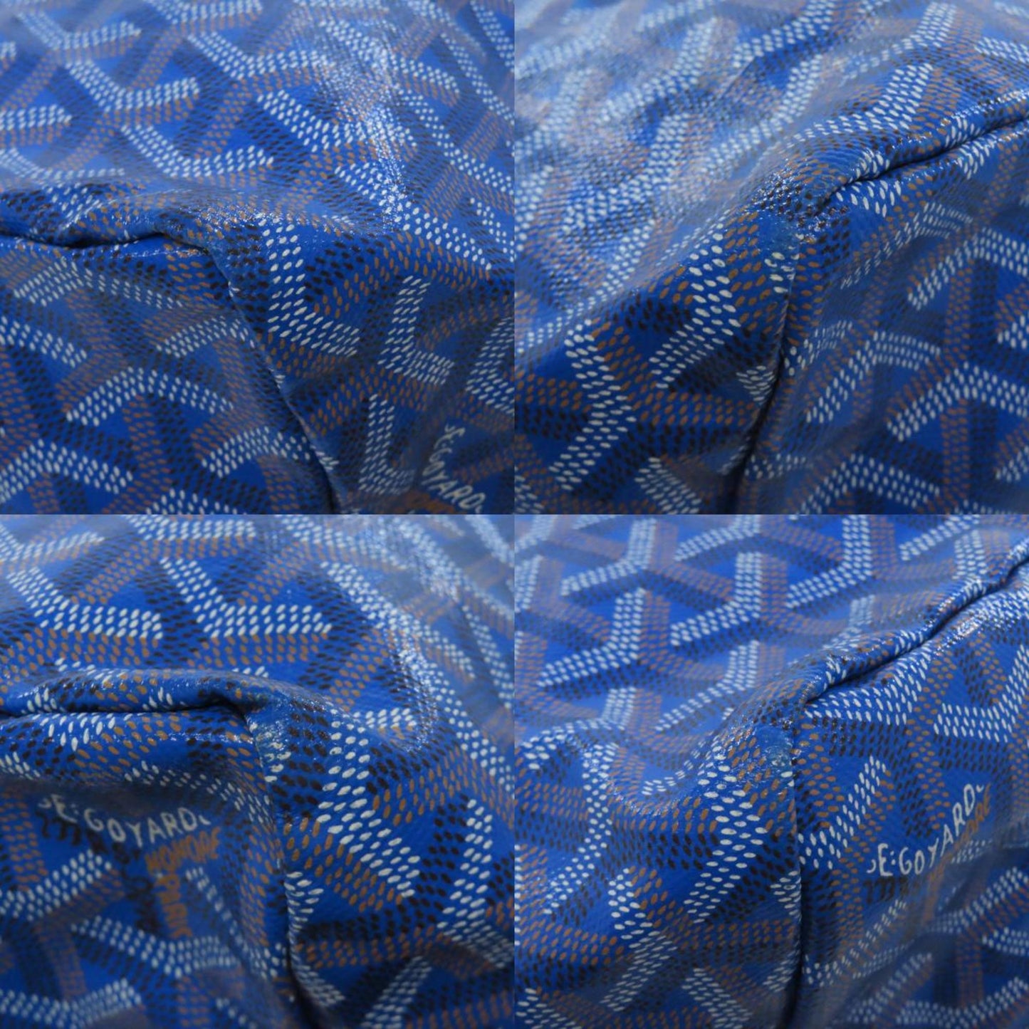 Goyard Coated Canvas Blue Tote Bags
