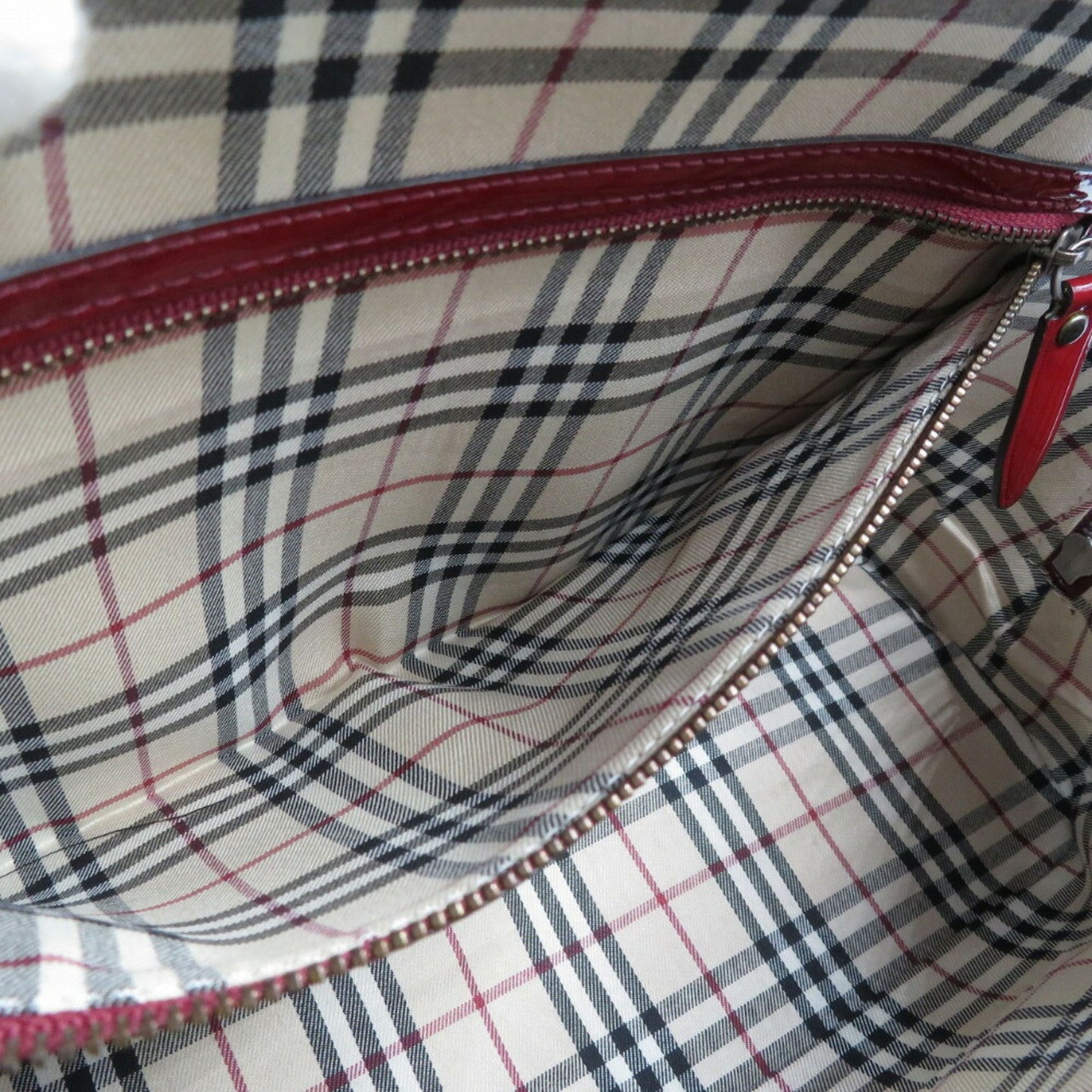 Burberry Patent Red Tote Bags