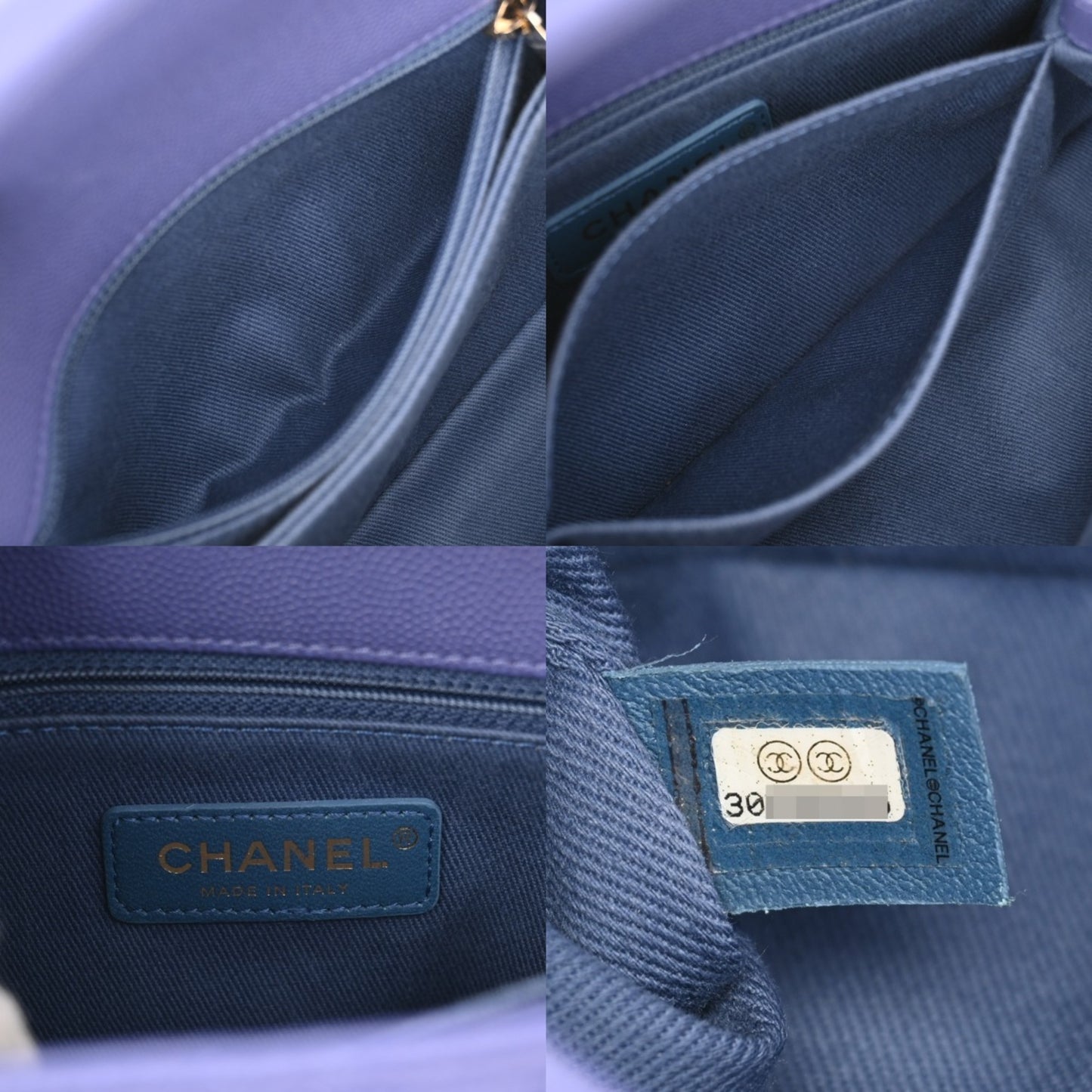 Chanel Calfskin Purple Handbags