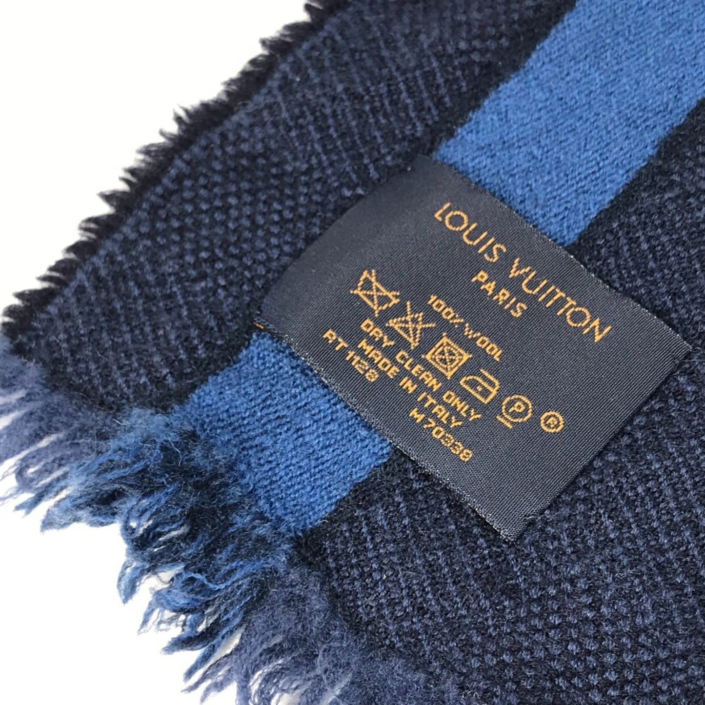 Louis Vuitton Wool Blue Scarves