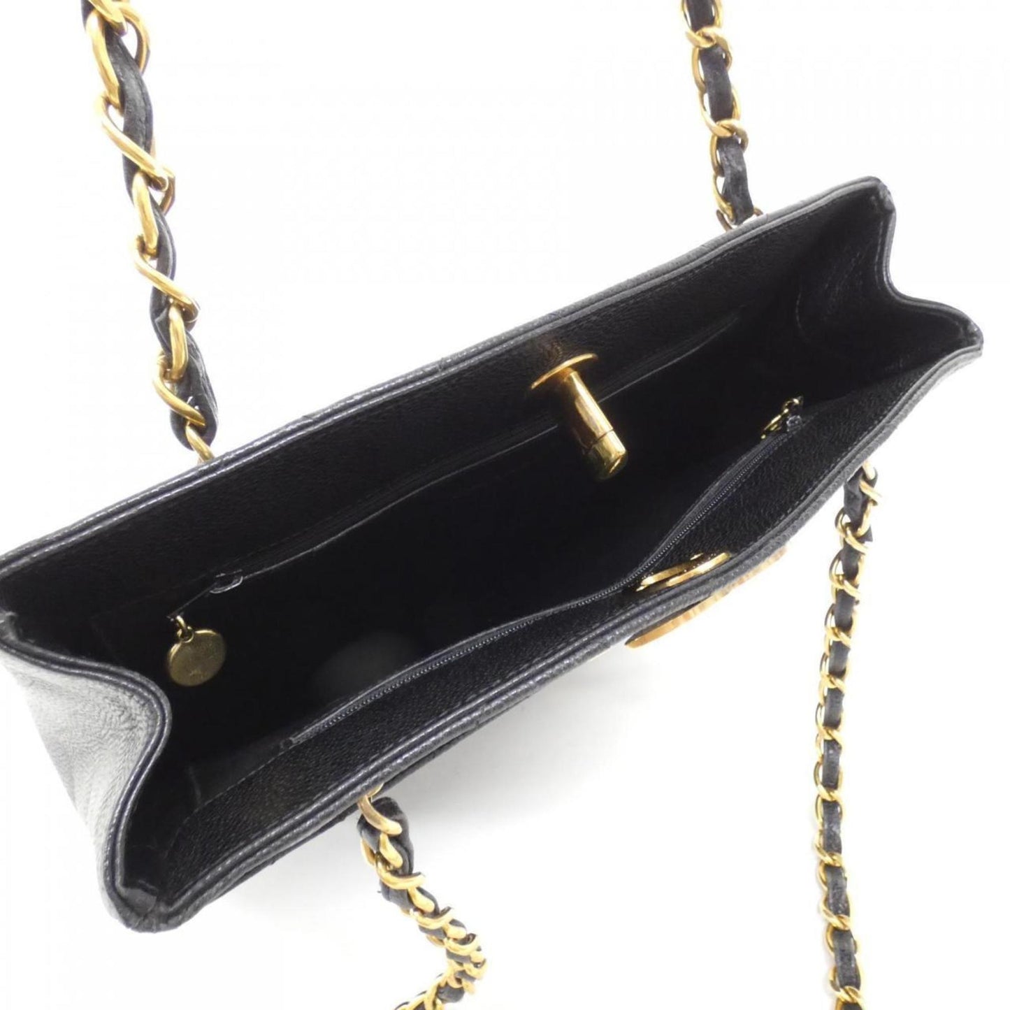 Chanel Calfskin Black Shoulder Bags