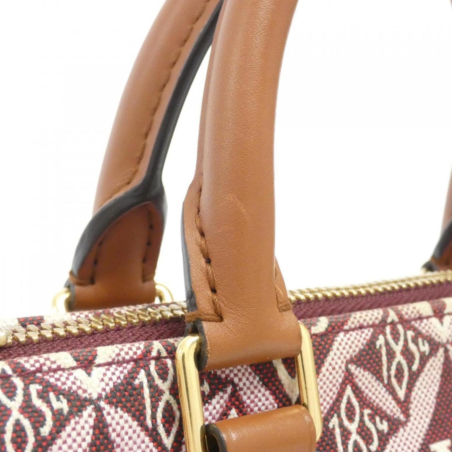 Louis Vuitton Woven Fabric Red Travel Bags