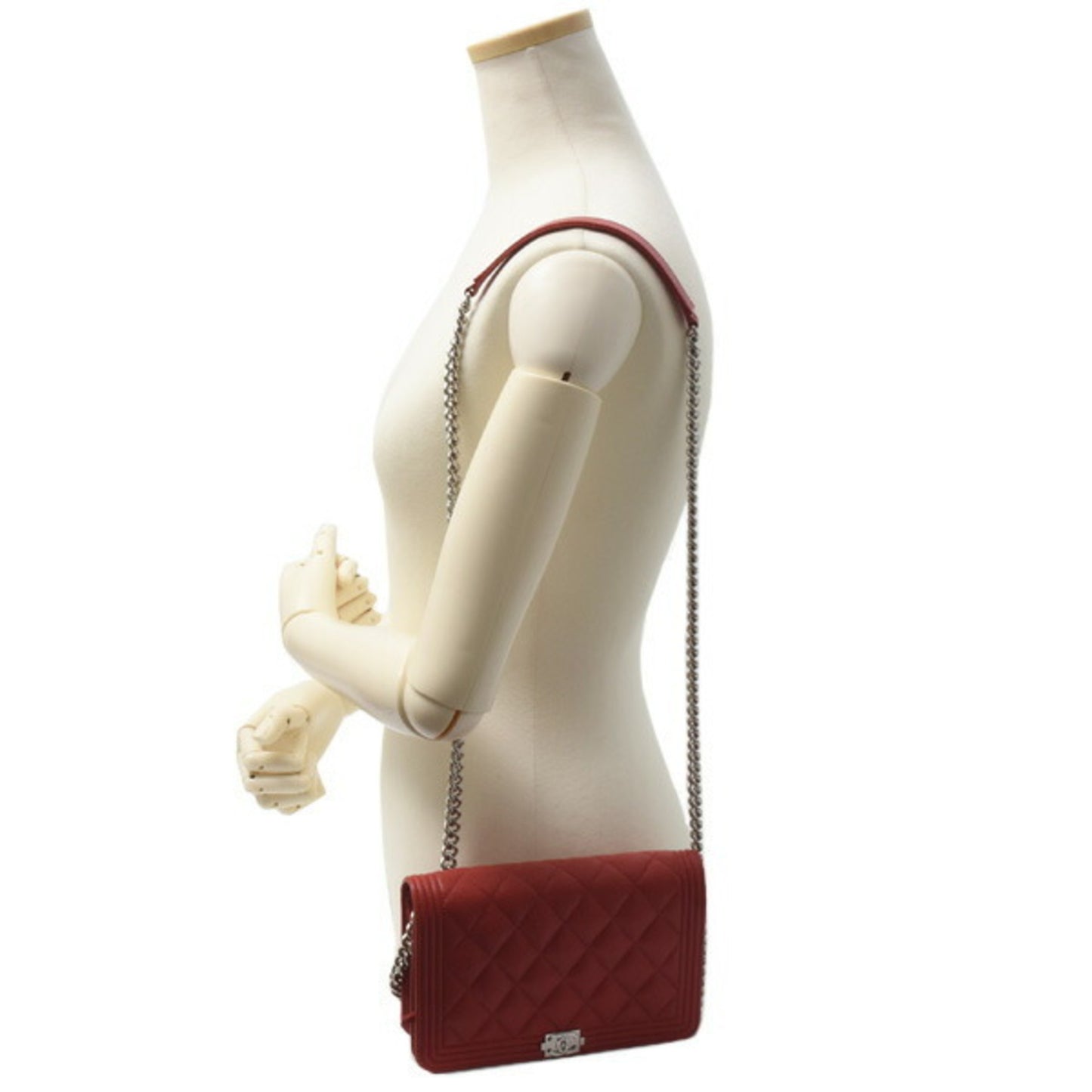 Chanel Calfskin Red Shoulder Bags