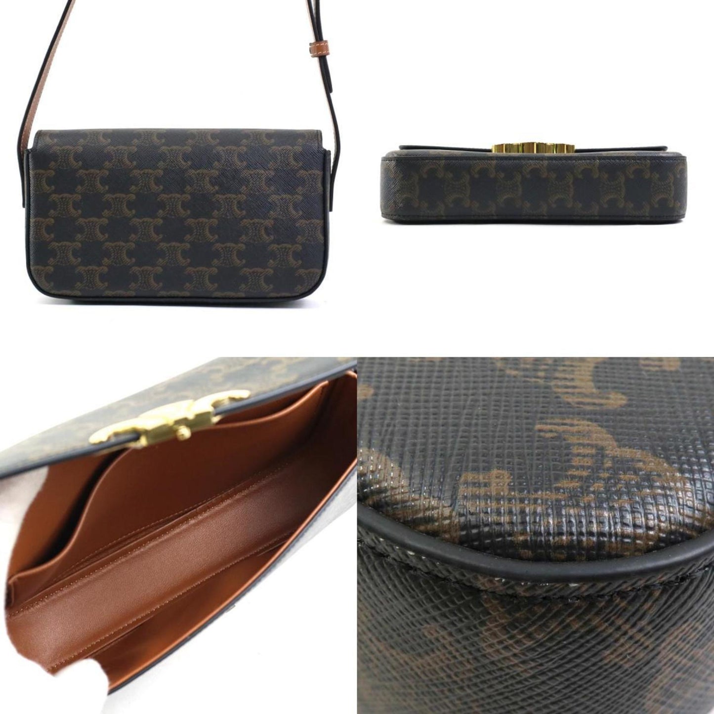 Celine Pvc Brown Shoulder Bags